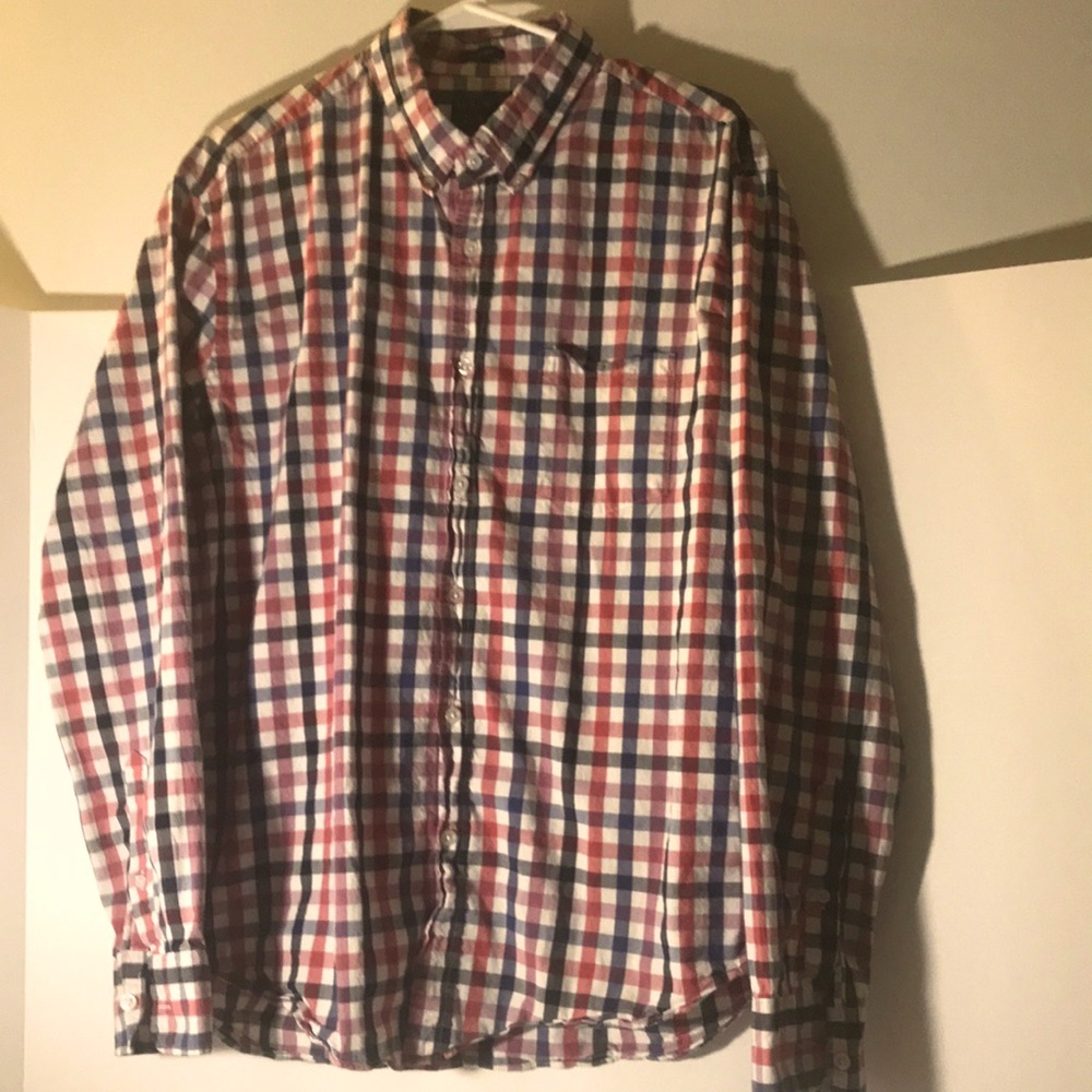 J.Crew oxford button down long shirt size xl pocket flex washed classic preppy